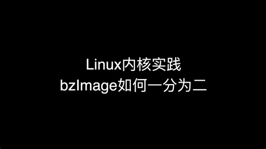 第 7 期：Linux内核实践bzImage如何一分为二