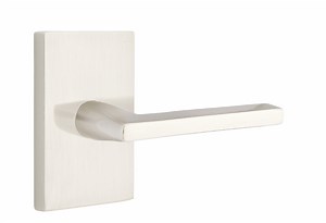 Emtek Helios Modern Lever Handle with Modern Rectangular Rosette
