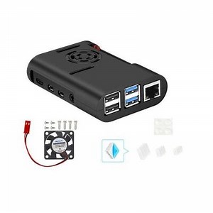 Raspberry Pi 4 Fan Case-Siyah Raspberry Pi Kutu Robolink