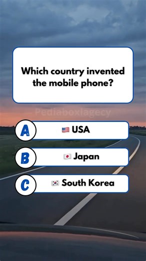 132K views · 3.3K reactions | ✨ Mobile Master Challenge: Which Country Created the First Mobile Phone? #quiz #QuizTime #fun #noblequiz #fblifestyle | Pediabox Lagecy | Facebook