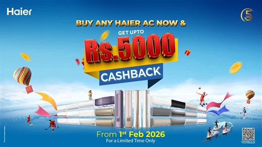 A first for Pakistan’s home appliance industry: Haier AC brings a 5 Year Real Free Warranty with unlimited parts replacement, zero labour charges, and absolutely no hidden costs. Pure peace of mind, built in. PLUS get up to Rs 5,000 cashback for a limited time. Don’t miss out. #Haier #MoreCreationMorePossibilities #HaierAC #5YearRealFreeWarranty #ACWarranty #CashbackDeal #SummerReady | Haier
