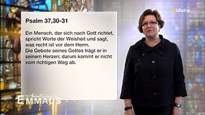 Doris Schulte spricht über den Bibeltext Psalm 37,30-31. | Bibel TV