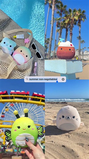 Summer days aren’t complete without ______. Wrong answers only 👇 #squishmallows #squishtok #summerdays