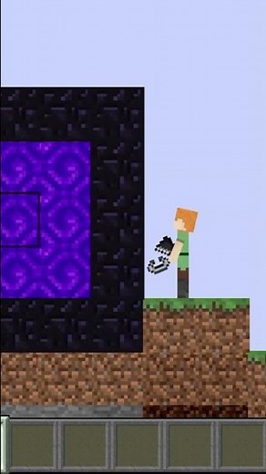 スクラッチマイクラでネザーに行けるだって！？　#スクラッチ　#マインクラフト　#minecraft #shorts