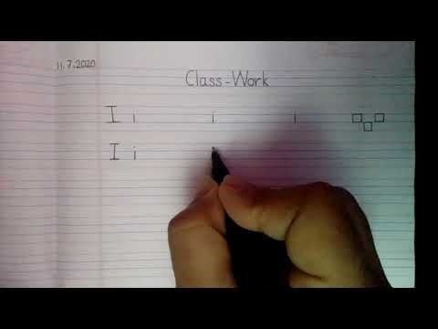 Formation of the letter 'Ii'