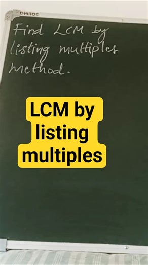 LCM by listing multiples | math