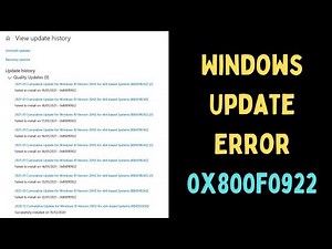 How to Fix Windows Update Error 0x800f0922 in Windows 11