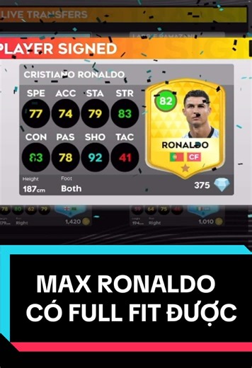 Trả lời @Mít tơ Đạt Max Ronaldo 82 có full fit được ko #dls25 #cayvangdls