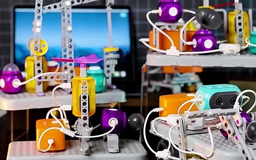 WD0017 科学罐头遥控电动电路积木3-10岁儿童电子益智玩具科学小实验套装