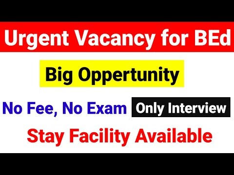 Urgent Vacancy for BEd Candidates for the Post of School Principal | UGC NET MENTO
