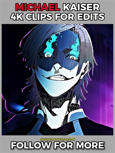 Michael Kaiser Manga Animation 4K Twixtor Clips For Edits | Blue Lock