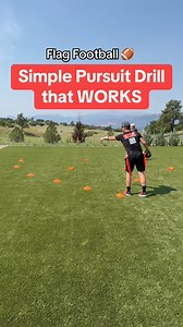 Top Flag Football Rusher & LB shares a perfect PURSUIT Drill. Great for new or experienced players of any age. Get some!! 🏈🔥 Find more drills, playbooks, practices, equipment, wristbands and more - link in bio or https://linktr.ee/flagfootballwithcoachd #flagfootball #rusher #football #drill #youthflagfootball #collegeflagfootball #highschoolflagfootball #nflflag #flagfootballwithcoachd #drills #blitz #speed #femalesinflag #pursuit #defense | Flag Football with Coach D