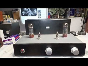 Home made 2x9 Watt A-class EL34 SE DC coupling tube amplifier 3rd test....