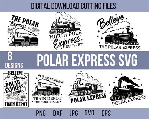 Polar Express SVG Bundle, Christmas Train Designs (digital Download) - Etsy