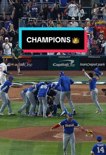 Team Venezuela stamps itself as a #WorldBaseballClassic champion 👑 #MLB #baseball #venezuela