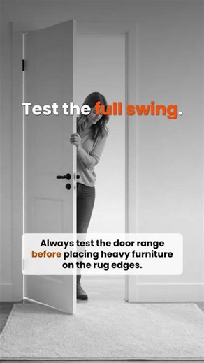 The Adairs nursery rug door test