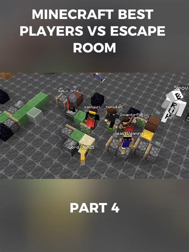 Minecraft Best Players Tackle Challenging Escape Room