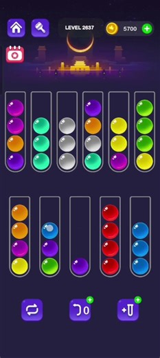 Ball Sort Master Level 2637 #ballsortmaster #ballsortmastersolution #puzzlegame #gaming #games