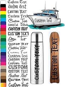 Personalized Design Your Own Name Sticker - Custom Vinyl Sticker Car Window, Boat, Automotive Windshield Graphic Name Letter Auto Vehicle Door Banner