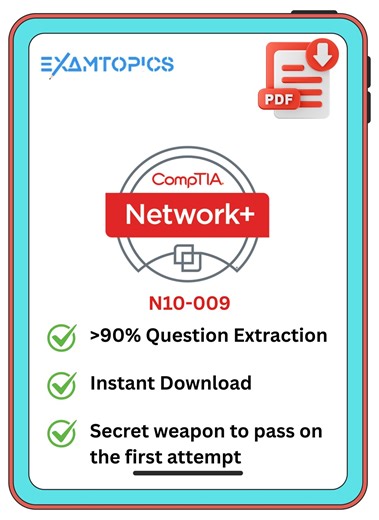 Examtopics | 2025 Comptia Network  (N10-009) Practice Test Download | 470  Examtopics Questions | Network Certification Exam Prep PDF - Etsy