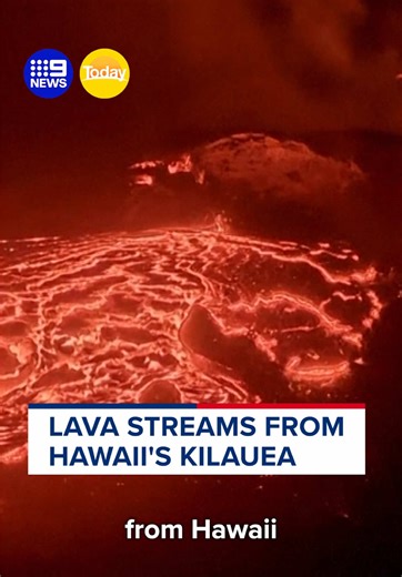 Huge plumes of lava have been captured pouring from Hawaii's Kilauea volcano. #9News