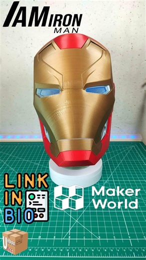 IRON MAN HELMET NO PAINT 3D PRINTED PART 3# #marvel #3dprinting #elegoo #cosplay