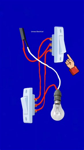Stair wiring circuit diagram 📌 #unnaoelectric #diy #ElectricalSafety #electrical