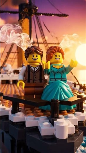 Lego Rose and Jack on Titanic