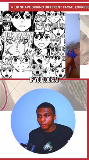 Dandadan manga uses a simple protractor shape for smiles. This is how artists oversimplify happiness. Just use that curve, then add the lips. So easy! #mangaart #drawingtips #arttutorial #comics #art | Johnapexart