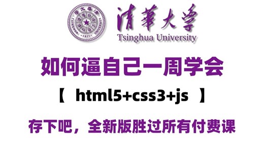 【Web前端开发】HTML CSS JS VUE全套前端零基础入门教程，整整180集配套网页设计案例，一周学会大学课程内容!课件 PDF随时都能学