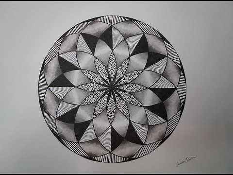 Geometric Art with Artist Janette Oakman 25 - Optical Illusion Geometric Mandala Symmetric