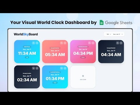 WorldSkyBoard - Visualize the world clock at a glance.