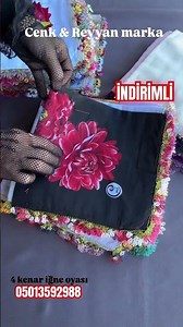 Cenk and Reyyan four-sided needle lace scarf models, Circle, how to make a bride's dowry￼