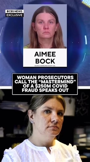 CBS Mornings on Instagram: "In a CBS News exclusive, Aimee Bock denied allegations that she was the mastermind of what prosecutors call the nation’s largest COVID-era fraud during an hourlong video call from jail, insisting she relied on state approvals and never personally benefited beyond her salary. A jury rejected her defense, convicting her on all charges and ordering her to give up more than $5 million, after Feeding Our Future’s meal claims surged from $3 million to nearly $200 million in