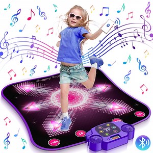 Huge Wave Light-up Dance Mat Toys for Kids 3-12, Upgraded Bluetooth 35 Inch Huge Dancing Mat, Music Electronic Dance Pad, Christmas Birthday Gift Girls Toys for 3-6 7-11 12