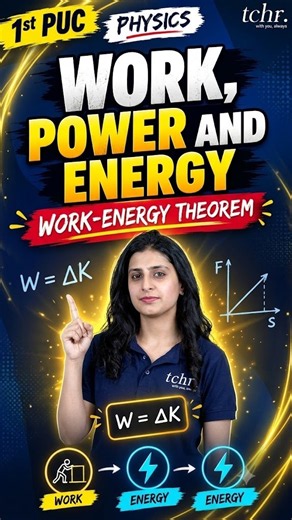 Work-Energy Theorem ⚡ | Work, Power & Energy | 1st PUC Physics