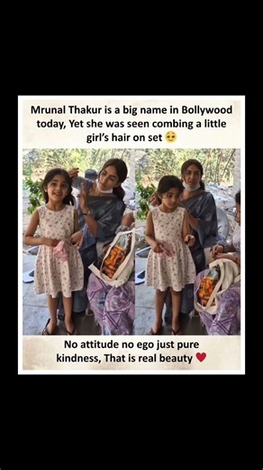 Mrunal Thakur Wins Hearts with Her Humble Gesture on Set ❤️#trendingnow #bollywood
