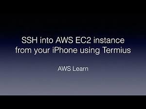 How to SSH into AWS EC2 instance from your Iphone using Termius?