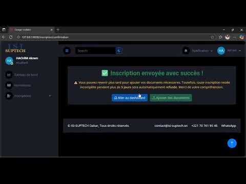 Application Laravel pour la gestion d’inscriptions