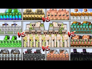 Ultimate IRON GOLEMS vs ALL MOBS in Minecraft Mob Battle
