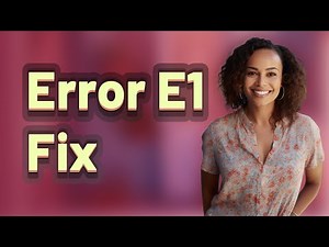 What Does Washing Machine Error Code E1 Mean?