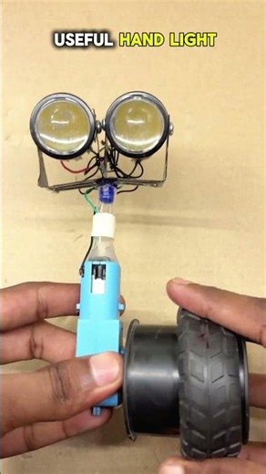 Generate electricity with toy metal gear motor & Two Fog Light Powering • #shorts #dcmotor