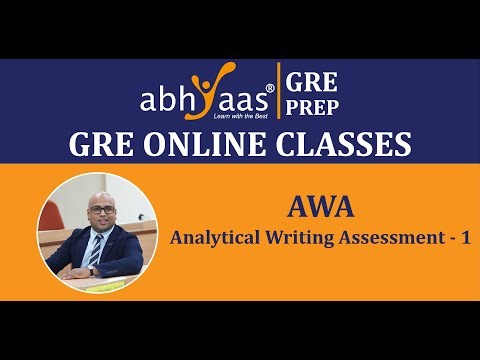 GRE AWA- 1 ( Analytical Writing Assessment) | GRE Online Classes | Abhyaas GRE Prep