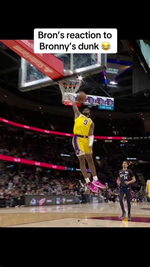 LeBron and Bronny James: Epic Dunk Reaction