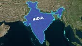 Map of India along with Zooming and Rotation. 4K Motion graphics...