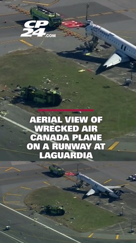 Air Canada Plane Collision Aftermath at LaGuardia
