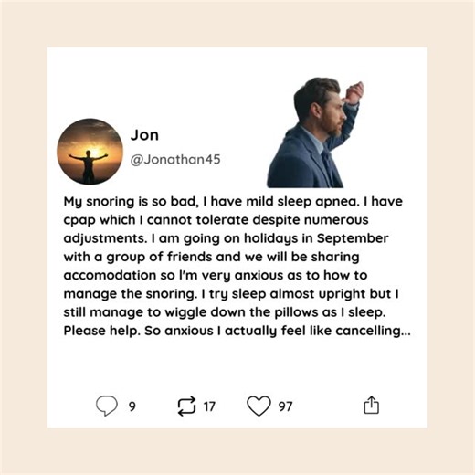 The hum, the mask, the awkward questions. Traveling with CPAP can feel like packing a whole other personality. But those days? You can leave them behind. The Daybreak device is small, quiet, and easy to travel with. No cords, no noise, no need to explain. Just pop it in, sleep easy, and focus on the fun part of your trip. #sleepapnea #snoring #cpap #sleepbetter #sleep | Daybreak Sleep Apnea Solution