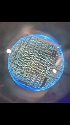 iPhone Processor vs Human Hair Under a Microscope! How Are These Tiny Chips Made? 💡 #EUV #shorts