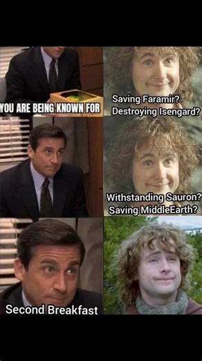 Second breakfast Middle-Earth meme #thelordoftherings