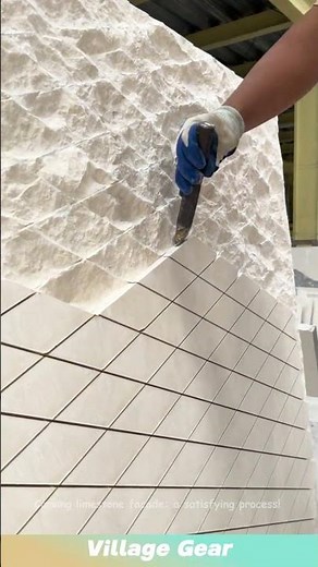 Carving limestone facade: a satisfying process! #stone